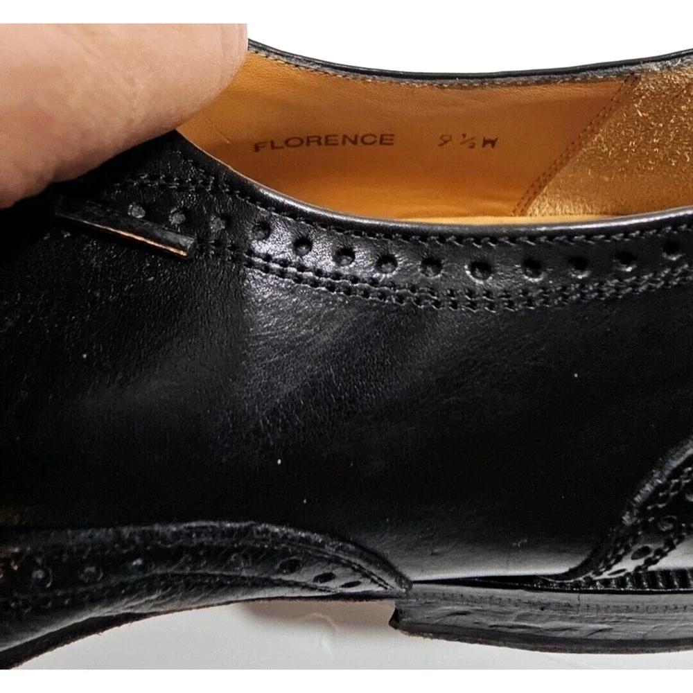 Mezlan ~Men’s Size 9.5W~ Black Oxfords Leather Dress Shoes Florence.